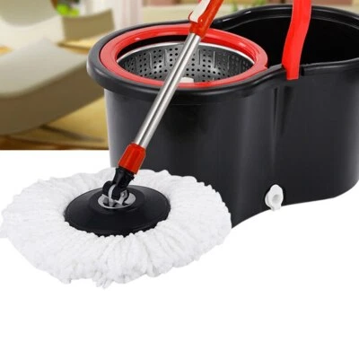 £15.59 • Buy 360° Floor Magic Spin Mop Bucket Set Microfiber Rotating Dry 2 Heads X-max
