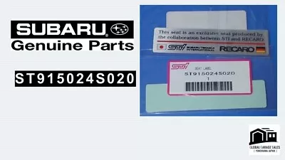 $47.99 • Buy Subaru Impreza WRX STI RECARO Seat Sticker Emblem ST915024S020 F/S Genuine