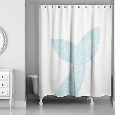 Designs Direct Creative Group Mermaid Tail Fabric Shower Curtain 71  X 74  • $33