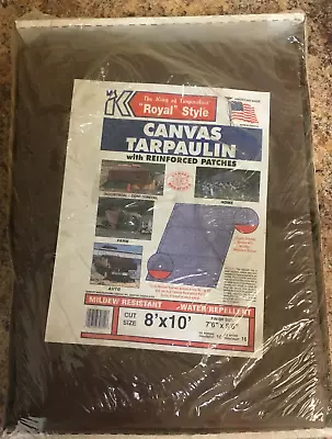 King Tarpaulin TCR10008010BR1 Heavy Duty Canvas Tarpaulin 8' X 10' • $29.79