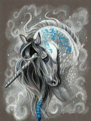 $16.95 • Buy 5D Diamond Painting Kit Full Round Drill Unicorn 20X30 Craft Art Home Decor DYI