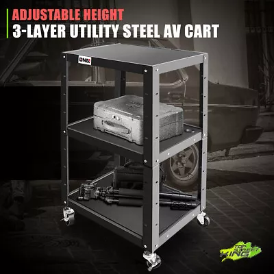 Steel Projector Meida AV Cart With Cord Management 24 -42  Adjustable Height • $129.99