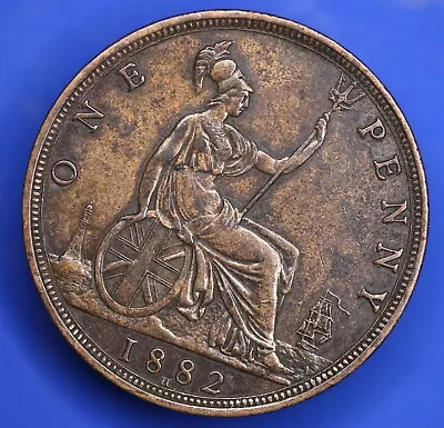 1882 H Victoria Young Head Penny 1d Coin [29142] • £179