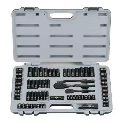 Stanley Black Chrome Socket Set (69 Piece) Ratchets Sockets And Carrying Case • $91.70