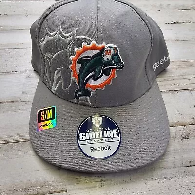 Reebok Miami Dolphins NFL Sideline On-field Small Medium Flex Cap Hat Gray S/M • $18.99