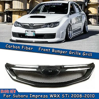 Real Carbon Fiber Front Bumper Grille For 2008-2011 2009 Subaru Impreza WRX STi • $179