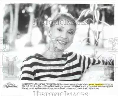 1991 Press Photo Dancer Margot Fonteyn On  Great Performances  - Afa51458 • $15.88