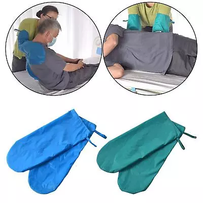 2x Slide Sheet Gloves Turn Over Aid Smooth Surface Reusable For Home Use • $24.43