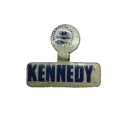 Vintage 1960 JFK Kennedy Fold Over Lapel Pin Tab Presidential Campaign # • $5.99