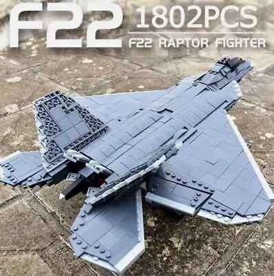 F-22 Raptor Fighter Airplane Building Blocks Assembly 1802pcs • $90