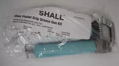 Shall Mini Grease Gun Pistol Kit 3 Oz Cartridge 3000 PSI Limit SH166001AE • $18.99