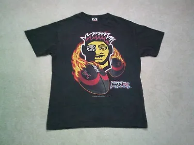 Vintage XFL Memphis Maniax T-Shirt Mens Medium Black Y2K • $23.89