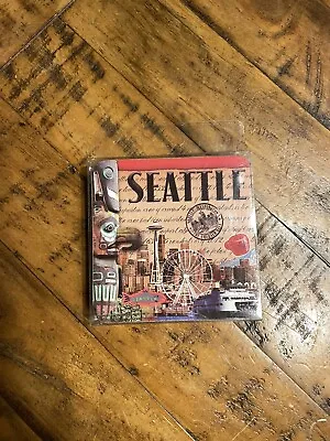 $5.50 • Buy Set 4 Seattle Coasters 4  Cork Back