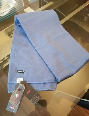 Levi's NEW Men's One Size Light Blue Made In Italy Scarf 10172-02 • $9