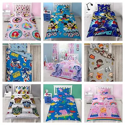 £14.95 • Buy Kids Character Duvet Quilt Cover Sets Movie TV Disney Boys Girls Bed Bedding