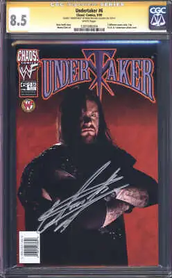 Undertaker #6 Cgc 8.5 White Pages // Signed By Mark Calaway Chaos Comics 1999 • £1060.88