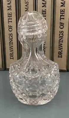 Vintage Cut Crystal Perfume Bottle Clear • $16