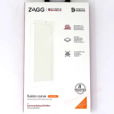$24.99 • Buy ZAGG Fusion Curve With D30 Screen Protector For Samsung Galaxy S22 Ultra
