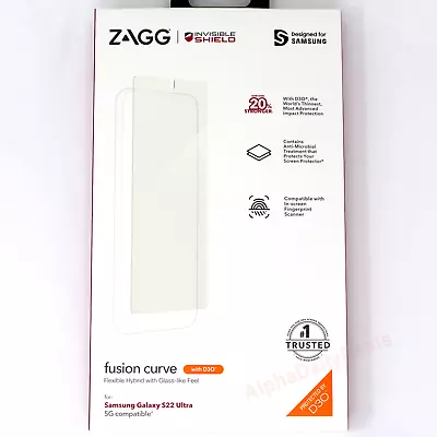 $24.99 • Buy ZAGG Fusion Curve With D30 Screen Protector For Samsung Galaxy S22 Ultra