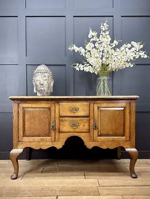 Antique Oak Sideboard / Drinks Cabinet / Oak TV Stand /  Dresser Base • £445