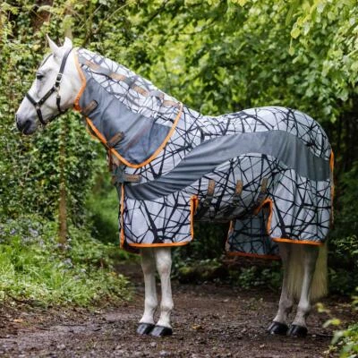 £133.95 • Buy Amigo Camofly Horse Detach-A-Neck Fly Rug - Grey/Orange