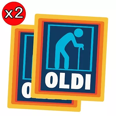 $4.95 • Buy 2 X OLDI Car Stickers - Vinyl Decal Window Bumper  Ute 4x4 Truck Laptop Sticker