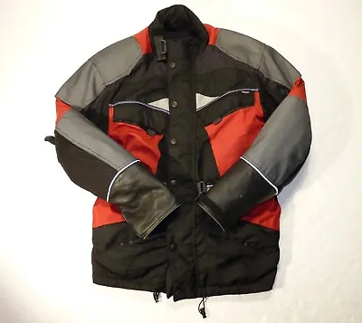Men's Triumph Triple Connection Red & Black Lined Padded Motorcycle Jacket Sz. L • $39.95