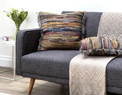 MISSONI HOME Venere Textured Wool Frayed Pillow Cushion • $119