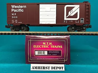 MTH O Scale Premier 20-93077 Western Pacific 40' Single Door Box Car  #3410 NIB • $43.95