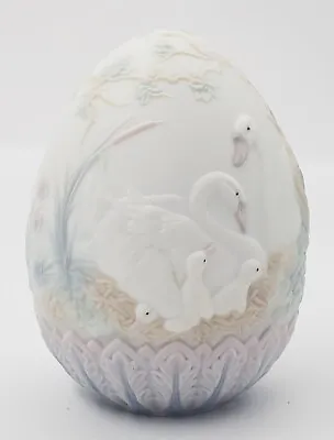 1994 Lladro Annual 4  Porcelain Egg Swan Family Pastels Ltd Ed Authentic #17532 • $32.95