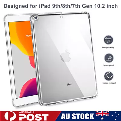 For IPad 9th 8th 7th Gen 10.2  Shockproof Clear Case Cover & Screen Protector • $10.99