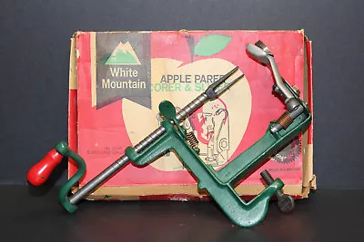 Vintage White Mountain Apple Parer Corer Slicer Peeler Original Box Instructions • $14.99