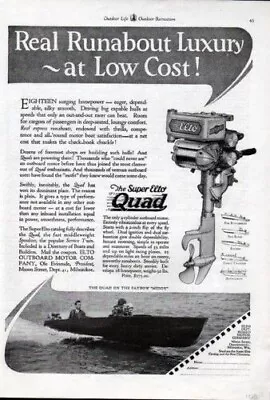 1928 Elto Outboard Motorboat Engine Super Quad Faybow Middy Marine Ad 7427 • $21.95