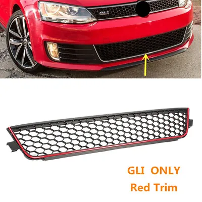 Fit For VW GLI 2011-14 Front Bumper Center Lower Honeycomb Grill Red Trim Grille • $59.99