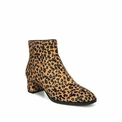 NWOB $150 Via Spiga Vinson Genuine Calf Hair Cheetah Print Bootie Ankle Boots 8M • $45.88