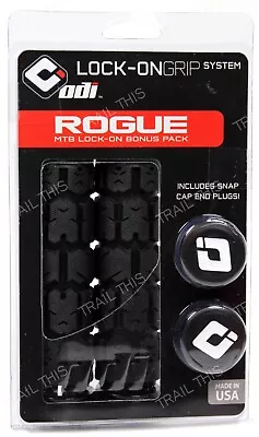 ODI Rogue Lock-On - Black - Bike Grips W/ Black Clamps 130mm For BMX/MTB • $27.55