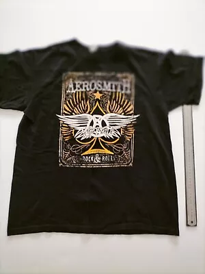 Aerosmith Rock And Roll Card Design T-Shirt (Large) • $24.99