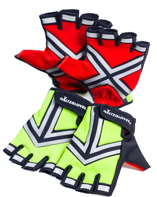 Haltz Gloves Daytime Fingerless Reflective Hi Viz Traffic Gloves • $29.99