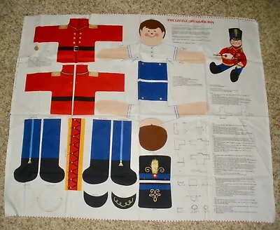 Vintage VIP Cranston Fabric Little Drummer Boy Cut Sew Panel Christmas Craft • $11