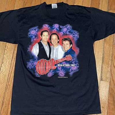 THE MONKEES WORLD TOUR CONCERT SHORT SLEEVE T SHIRT SIZE Large 1997 • $25