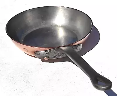Vintage 6.7inch French Copper Saucepan Made In France Lined 2mm 1.8lbs Gift Idea • $197.63