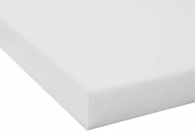 WHITE Upholstery Foam Sheet | FIRM Premium Quality High-Density | Cut To Any Siz • £14.13