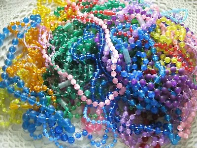 # Z-Vintage Plastic New Orleans Mardi Gras1970's- Carnival Parade Beads -3 Dozen • $7.25