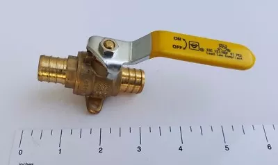 1 Pc. 3/4  Pex Ball Valve With Drop Ear Lead Free Brass Full Port 24-3-4=1 • $8.99