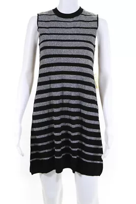 ECI New York Womens Dresses Size Extra Small Black Silver Striped A Line • $2.99