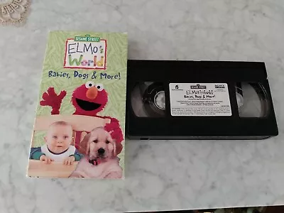 Elmo's World Sesame Street Babies Dogs & More VHS TAPE Vintage OOP SONY WONDER • $10