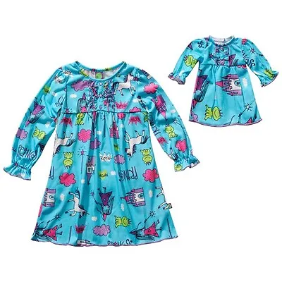  Girl 14 And Doll Matching Princess Nightgown Pajama Clothes Fit American Girl • $16.99