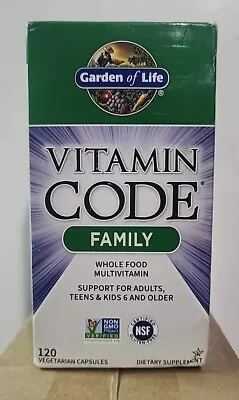 Garden Of Life Vitamin Code Family 120 Veggie Caps Gluten-Free • $17.99