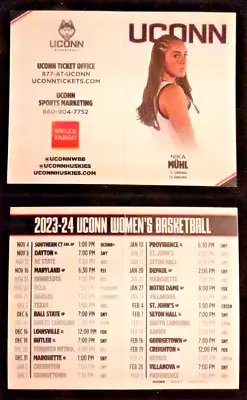 2023-24 University Of Connecticut Uconn Womens Basketball Season Sched Nika Muhl • $7.95