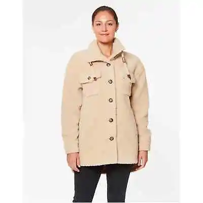 NWT  Koolaburra By UGG Relaxed Sherpa Shacket Tan Sz. Medium • $110